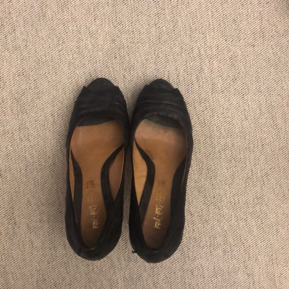 Lamb Black Leather heels
